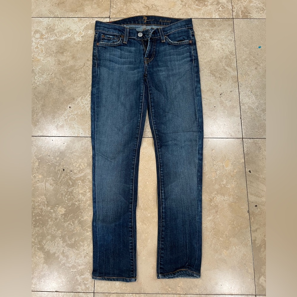 7 For All Mankind Dark Blue Skinny Jeans